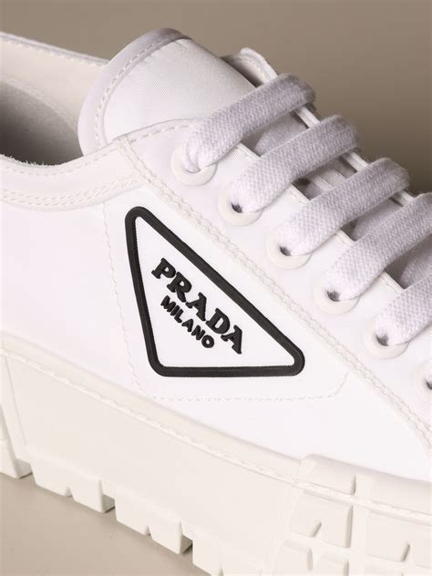 prada white women's sneakers|prada sneakers on sale women's.